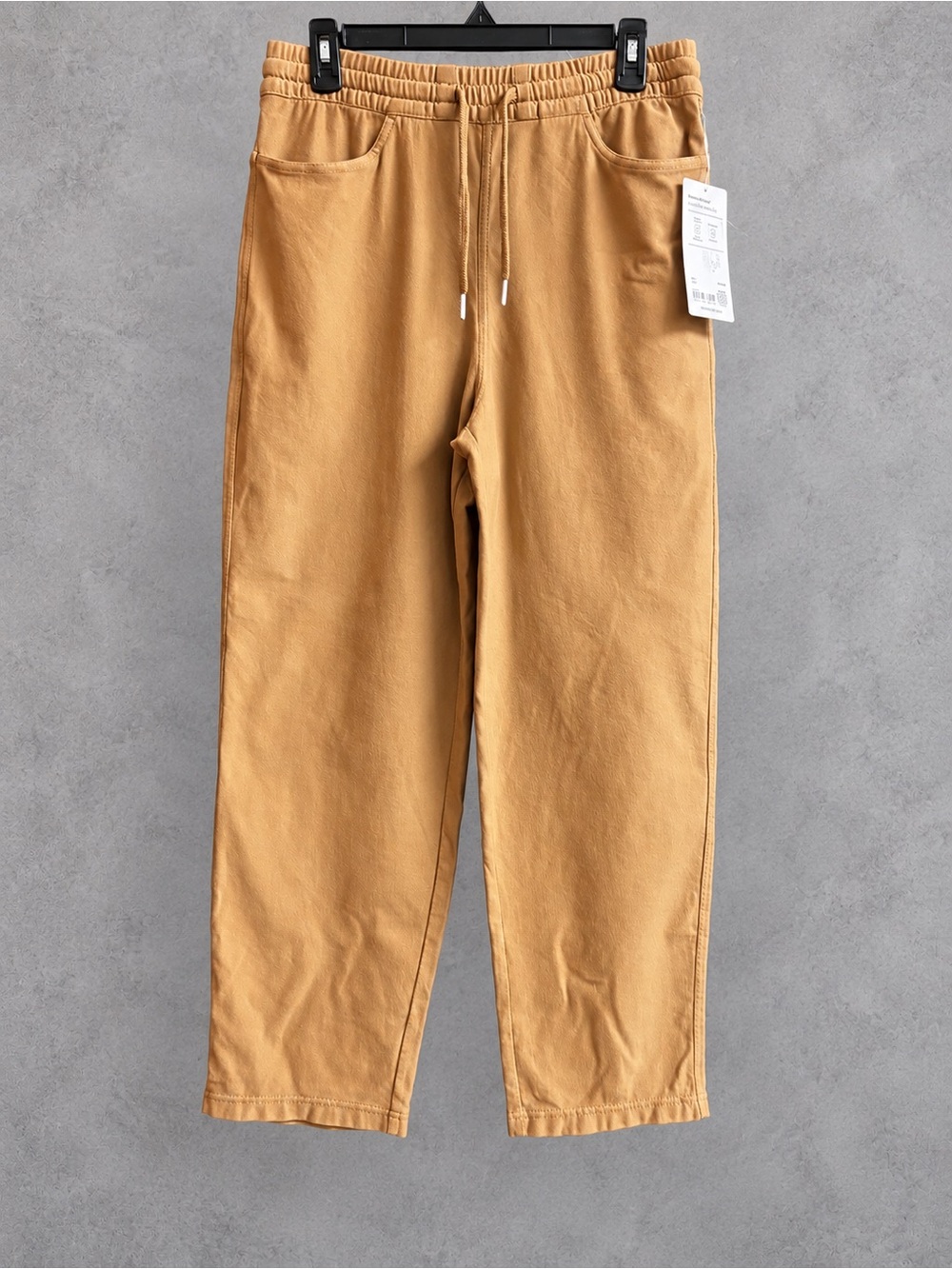 Athleta Farallon Pants Size Small NWT Camel Tan Cotton Stretch Drawstring Pants